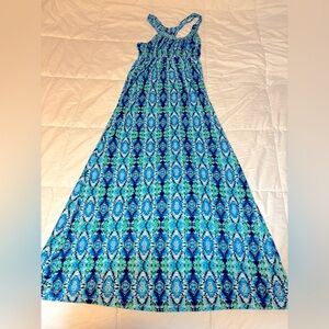 Colorful Maxi Dress, Size 8-10 – Bold & Stylish